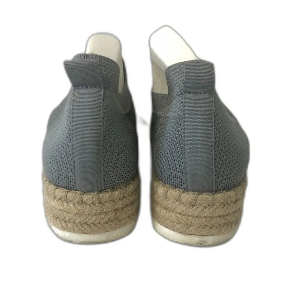 ADRIENNE VITTADINI Espadrille Women's Size 9 Gray Slip On Niko Comfort Platform